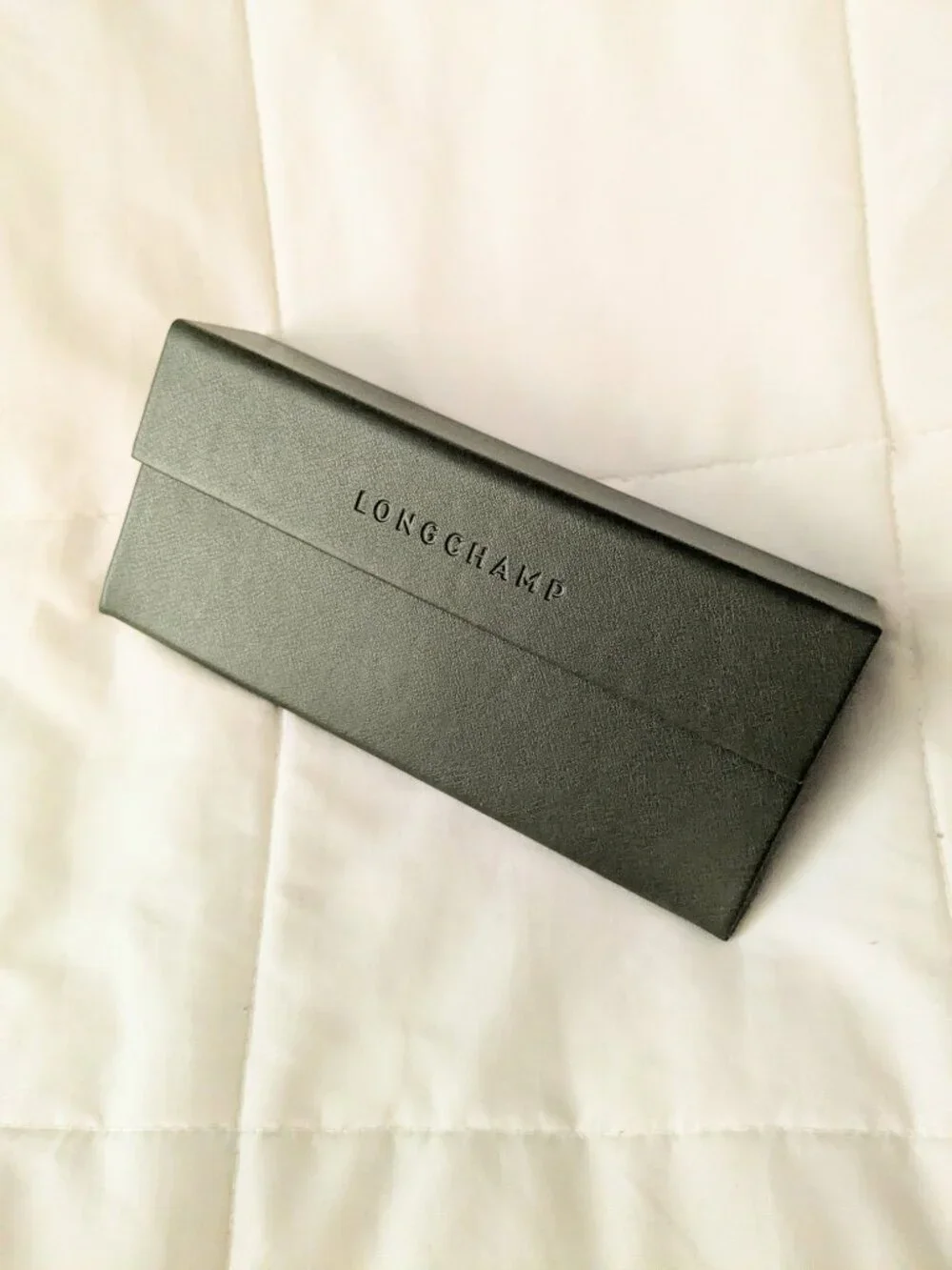 Longchamp Magnetic Trifold Eyewear Case for Sunglasses Eye Glasses Green NWOT